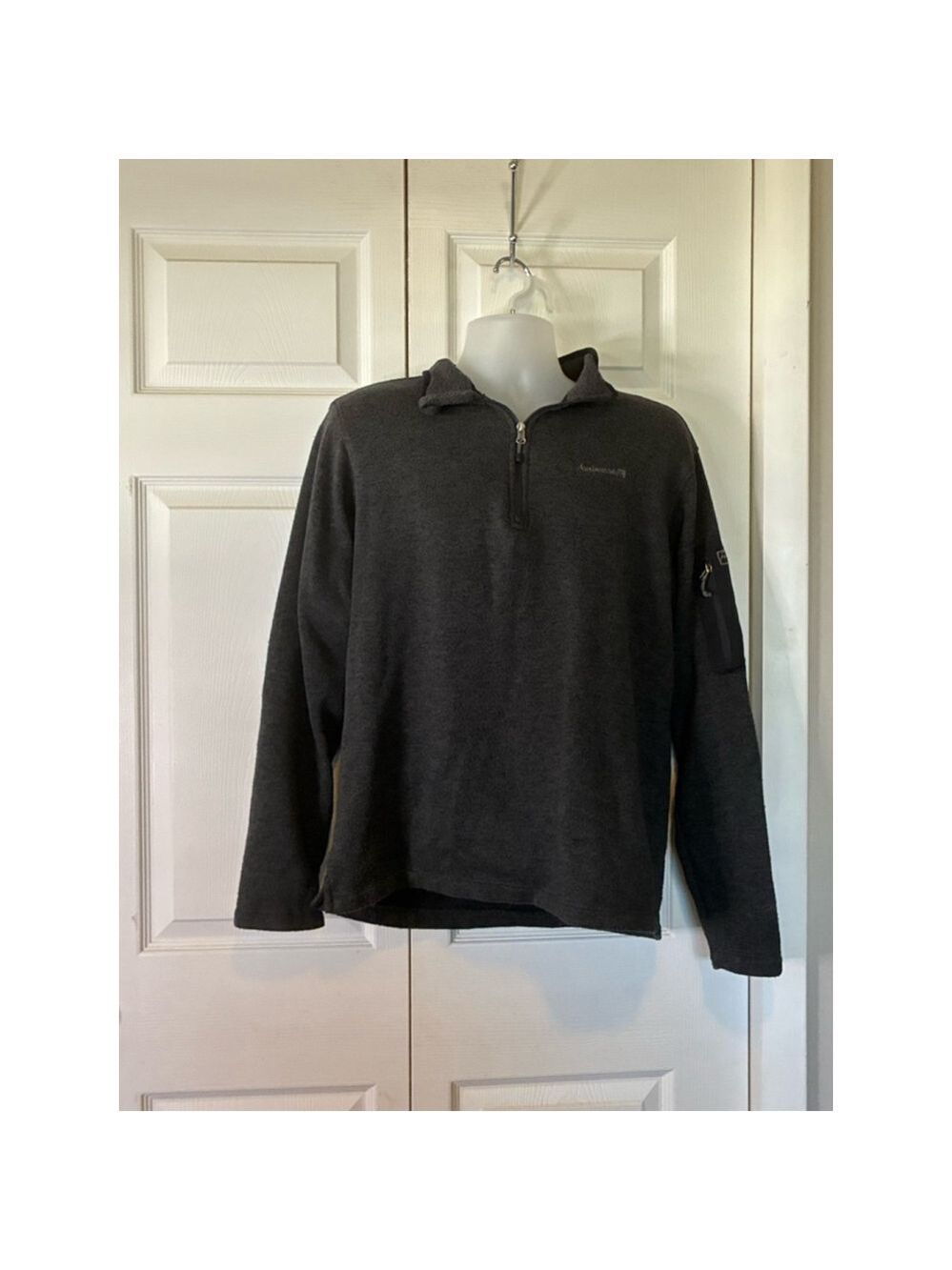 Dark Gray Fleece Quarter Zip Pullover